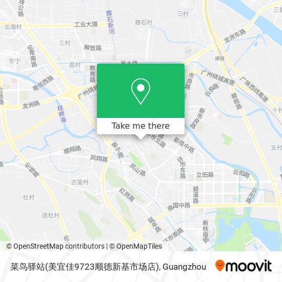 菜鸟驿站(美宜佳9723顺德新基市场店) map