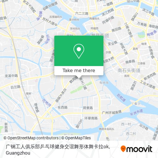 广钢工人俱乐部乒乓球健身交谊舞形体舞卡拉ok map