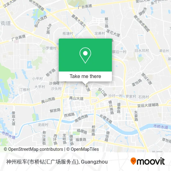 神州租车(市桥钻汇广场服务点) map