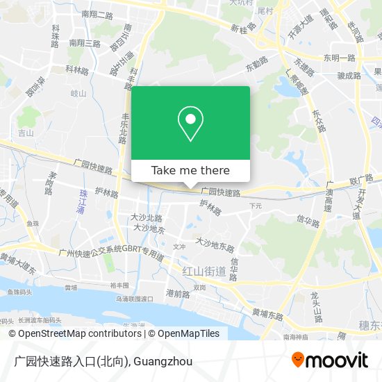 广园快速路入口(北向) map