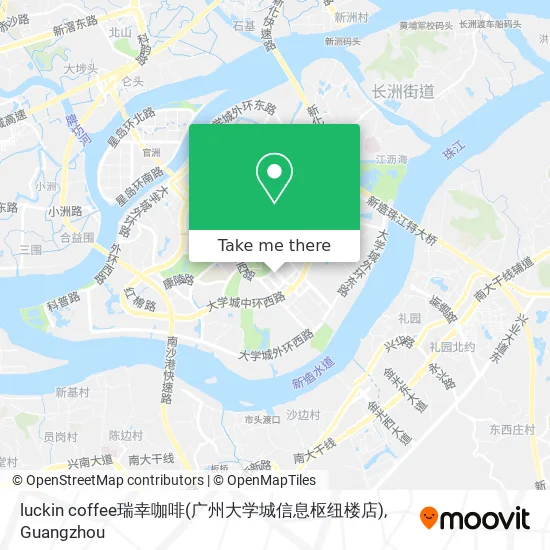 luckin coffee瑞幸咖啡(广州大学城信息枢纽楼店) map