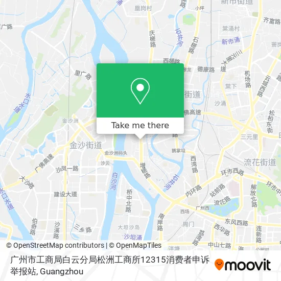 广州市工商局白云分局松洲工商所12315消费者申诉举报站 map