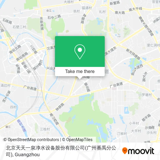 北京天天一泉净水设备股份有限公司(广州番禹分公司) map