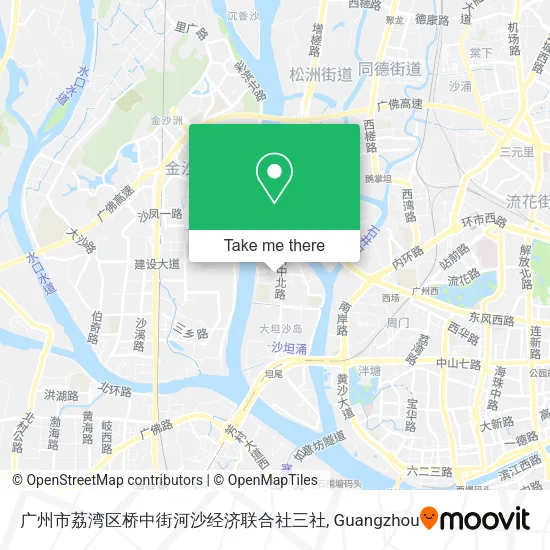 广州市荔湾区桥中街河沙经济联合社三社 map
