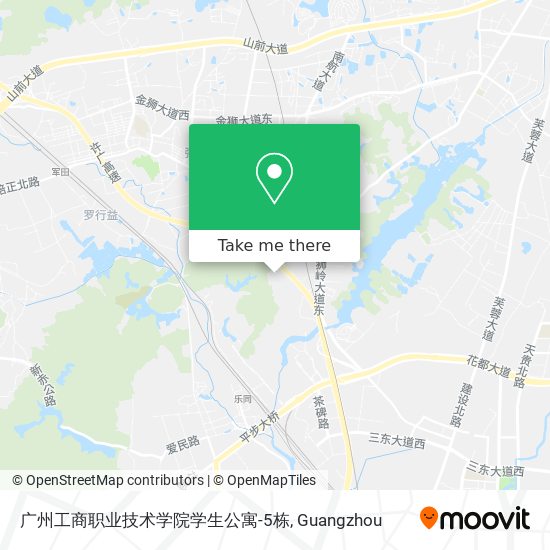广州工商职业技术学院学生公寓-5栋 map