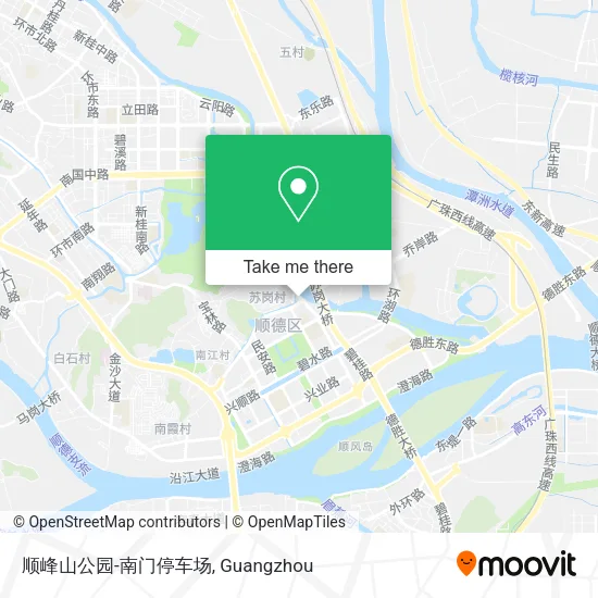顺峰山公园-南门停车场 map