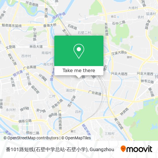 番101路短线(石壁中学总站-石壁小学) map