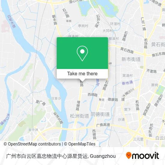 广州市白云区嘉忠物流中心源星货运 map