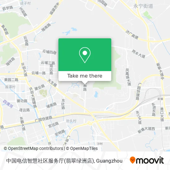 中国电信智慧社区服务厅(翡翠绿洲店) map