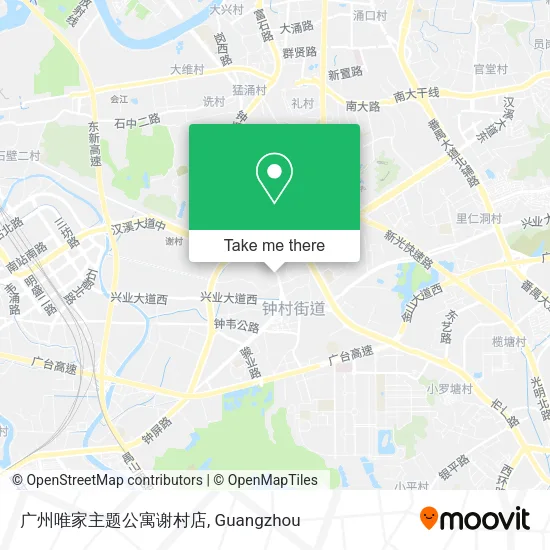 广州唯家主题公寓谢村店 map