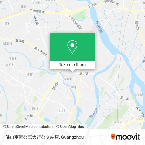 佛山南海公寓大行公交站店 map