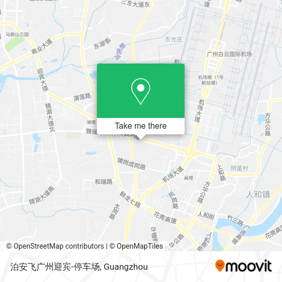 泊安飞广州迎宾-停车场 map