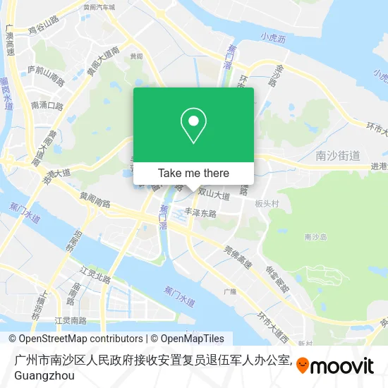 广州市南沙区人民政府接收安置复员退伍军人办公室 map