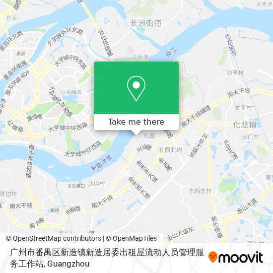 广州市番禺区新造镇新造居委出租屋流动人员管理服务工作站 map