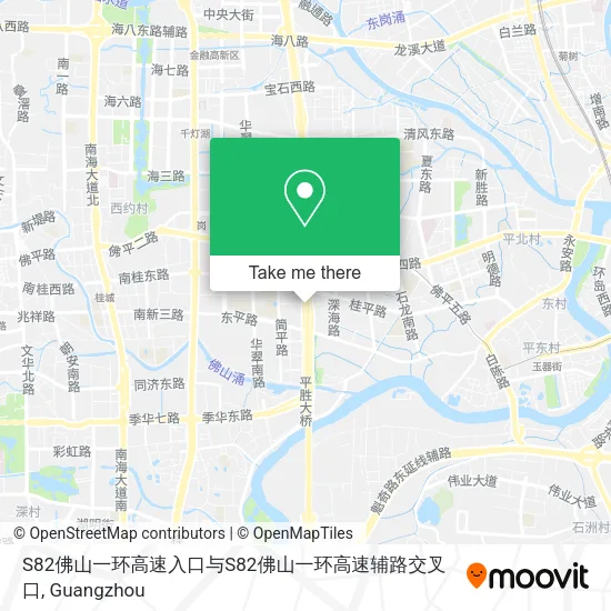 S82佛山一环高速入口与S82佛山一环高速辅路交叉口 map