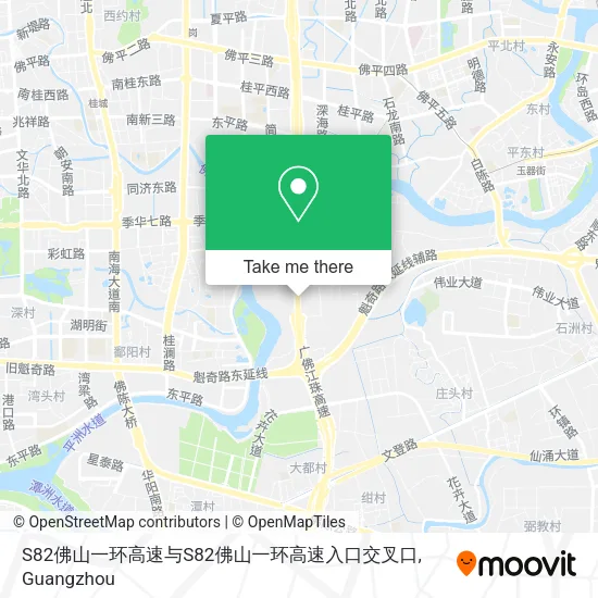S82佛山一环高速与S82佛山一环高速入口交叉口 map