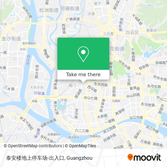 泰安楼地上停车场-出入口 map