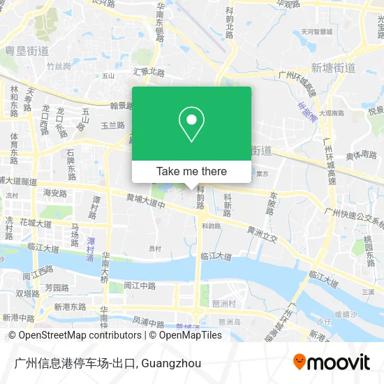 广州信息港停车场-出口 map