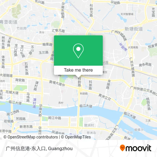 广州信息港-东入口 map