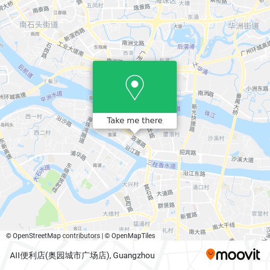 AII便利店(奥园城市广场店) map