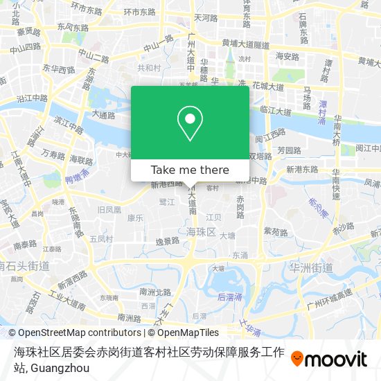 海珠社区居委会赤岗街道客村社区劳动保障服务工作站 map