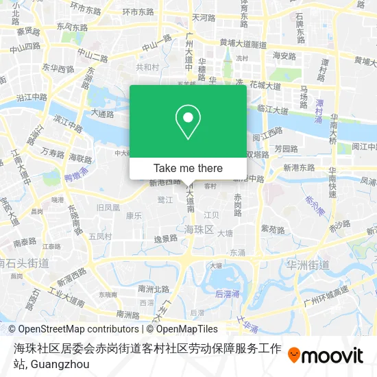 海珠社区居委会赤岗街道客村社区劳动保障服务工作站 map