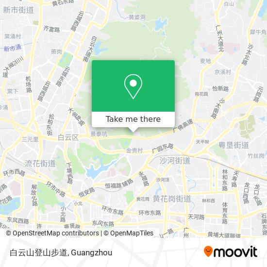白云山登山步道 map