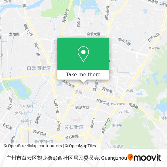 广州市白云区鹤龙街彭西社区居民委员会 map