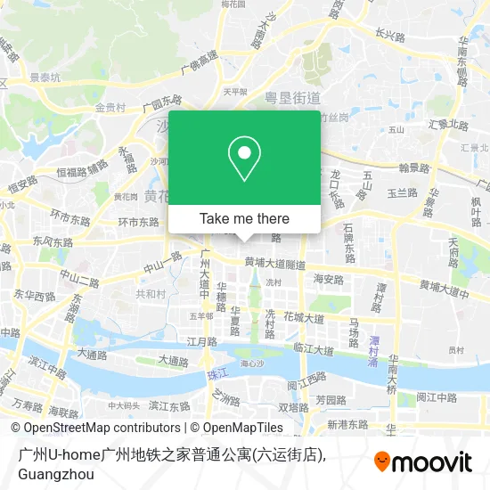 广州U-home广州地铁之家普通公寓(六运街店) map