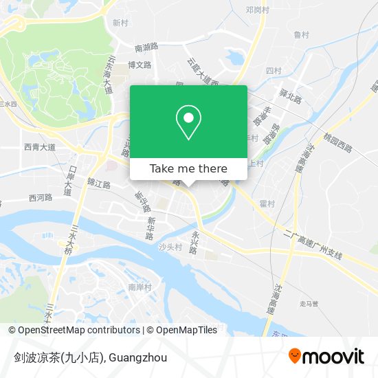 剑波凉茶(九小店) map