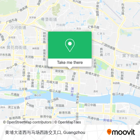 黄埔大道西与马场西路交叉口 map