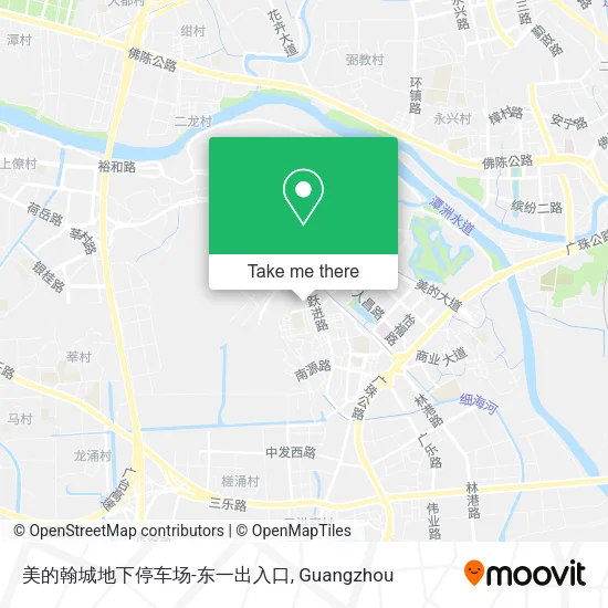 美的翰城地下停车场-东一出入口 map