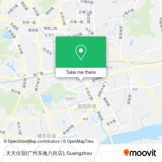 天天住宿(广州东逸六街店) map