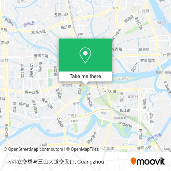 南港立交桥与三山大道交叉口 map