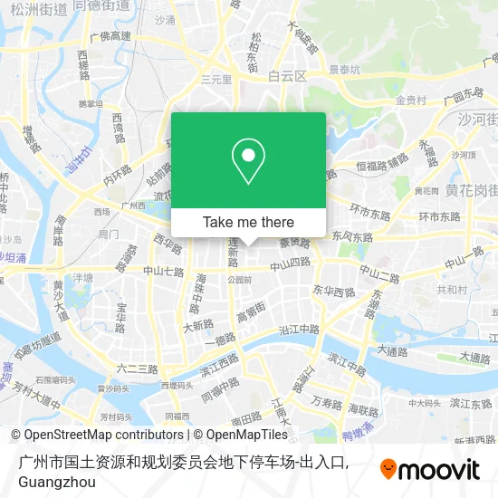 广州市国土资源和规划委员会地下停车场-出入口 map