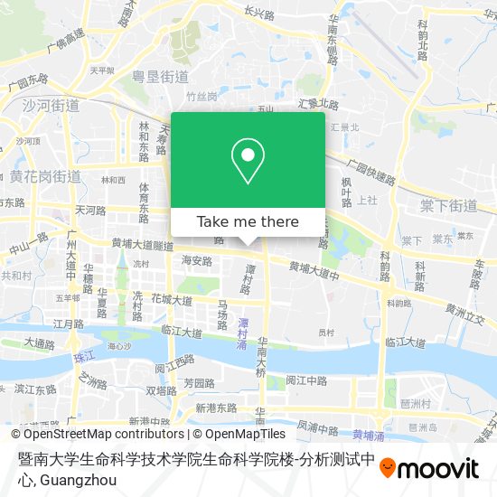 暨南大学生命科学技术学院生命科学院楼-分析测试中心 map