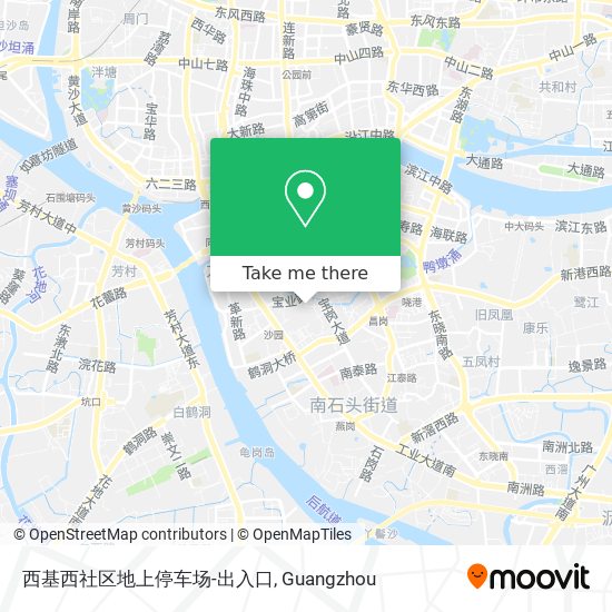 西基西社区地上停车场-出入口 map