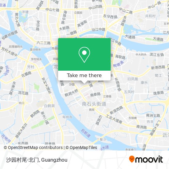 沙园村尾-北门 map