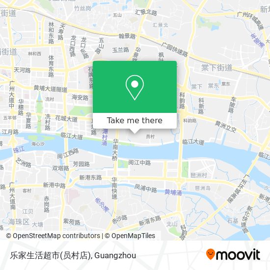 乐家生活超市(员村店) map