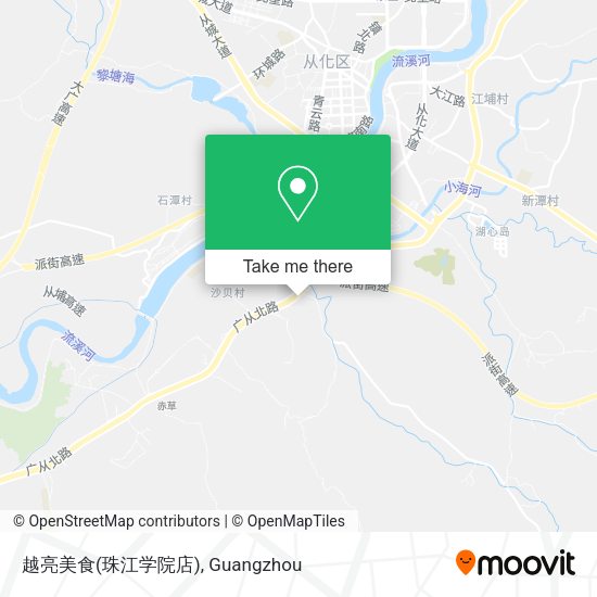 越亮美食(珠江学院店) map