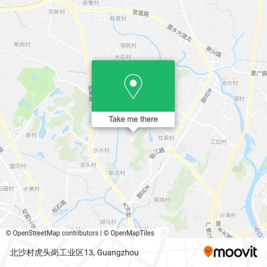 北沙村虎头岗工业区13 map