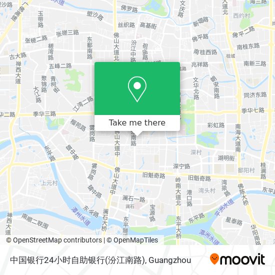 中国银行24小时自助银行(汾江南路) map