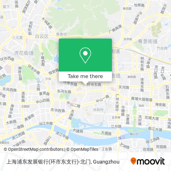 上海浦东发展银行(环市东支行)-北门 map