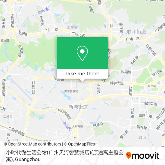 小时代微生活公馆(广州天河智慧城店)(原途寓主题公寓) map