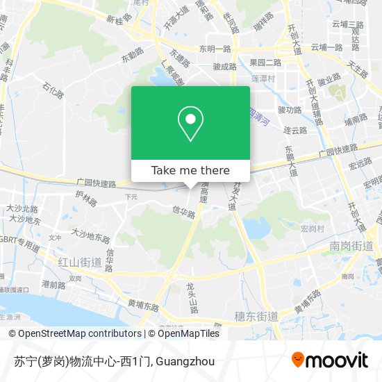 苏宁(萝岗)物流中心-西1门 map