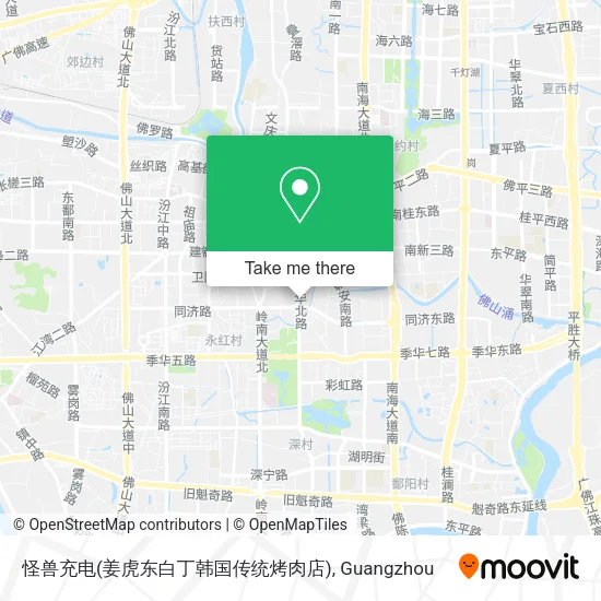 怪兽充电(姜虎东白丁韩国传统烤肉店) map