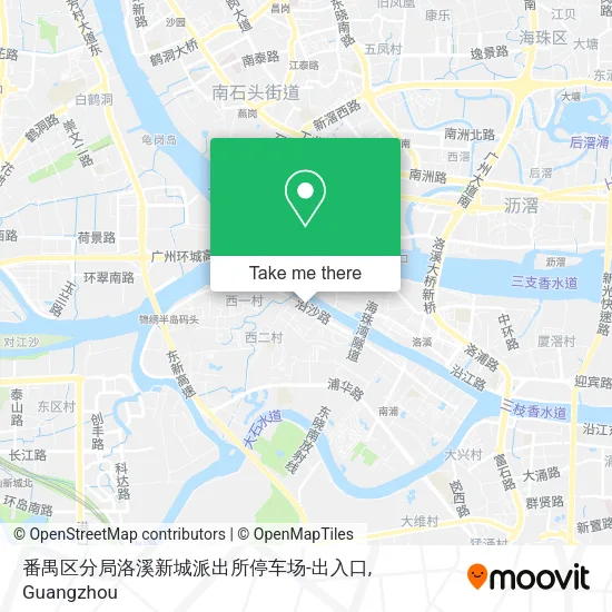 番禺区分局洛溪新城派出所停车场-出入口 map