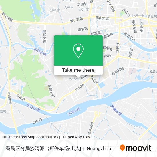 番禺区分局沙湾派出所停车场-出入口 map
