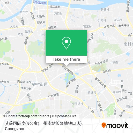 艾薇国际度假公寓(广州南站长隆地铁口店) map