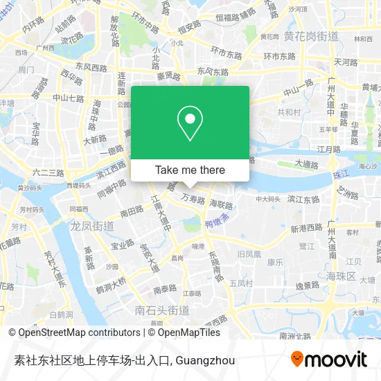 素社东社区地上停车场-出入口 map